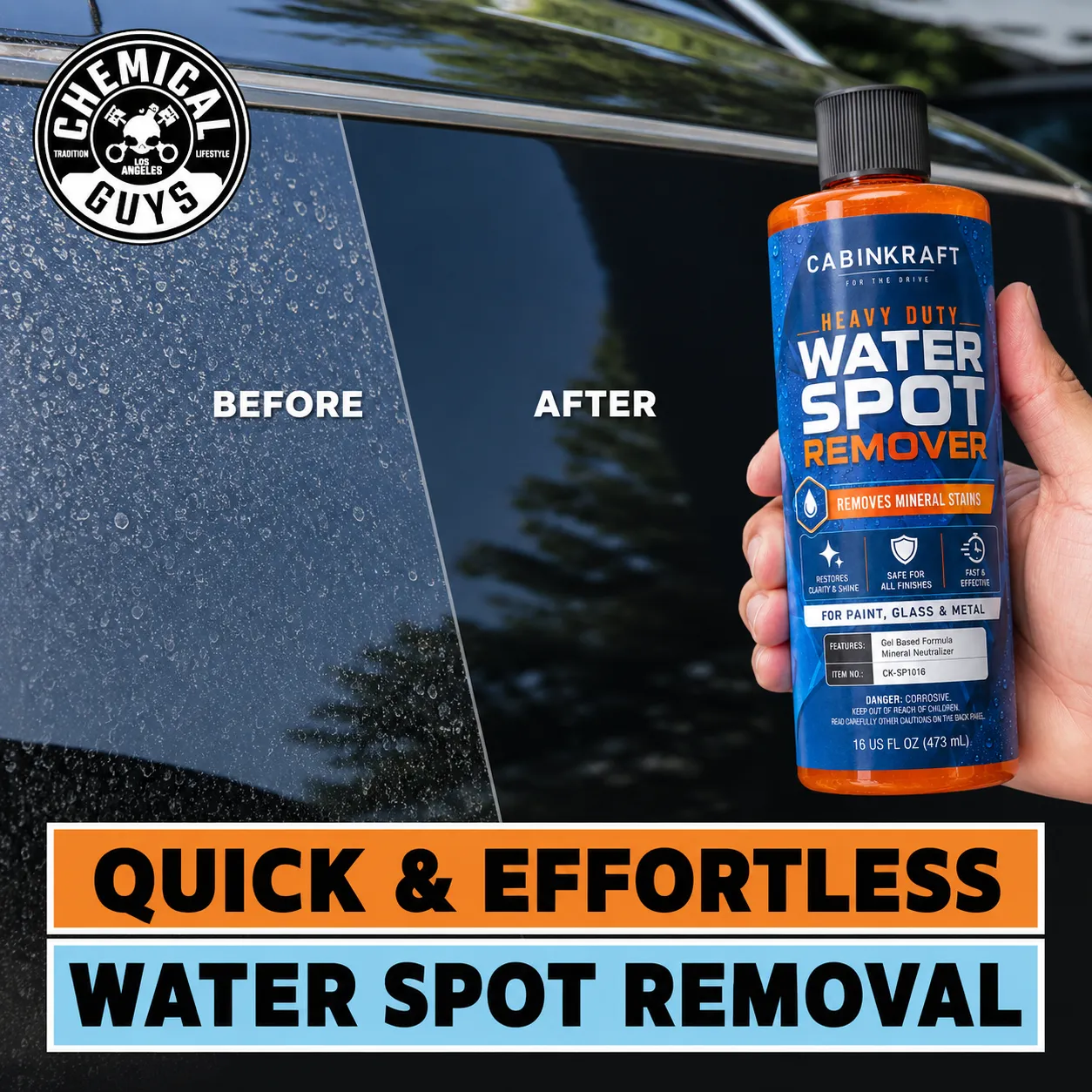 Automotive Water Spot Remover for Glass, Paint and Wheels, 16 fl oz