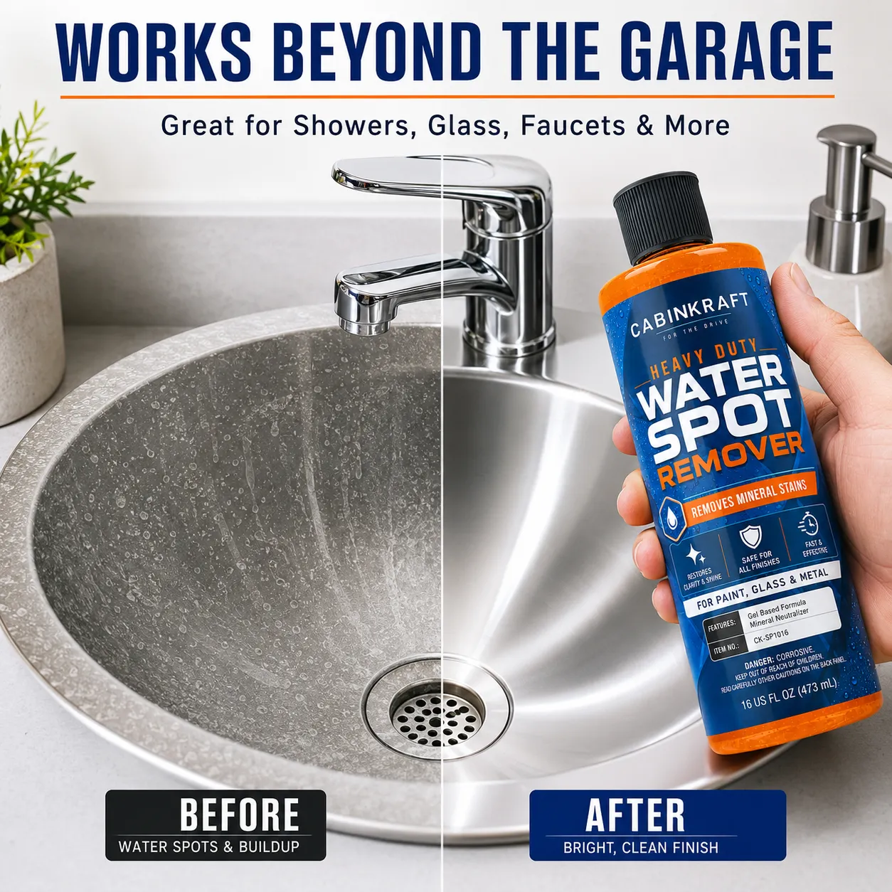Automotive Water Spot Remover for Glass, Paint and Wheels, 16 fl oz