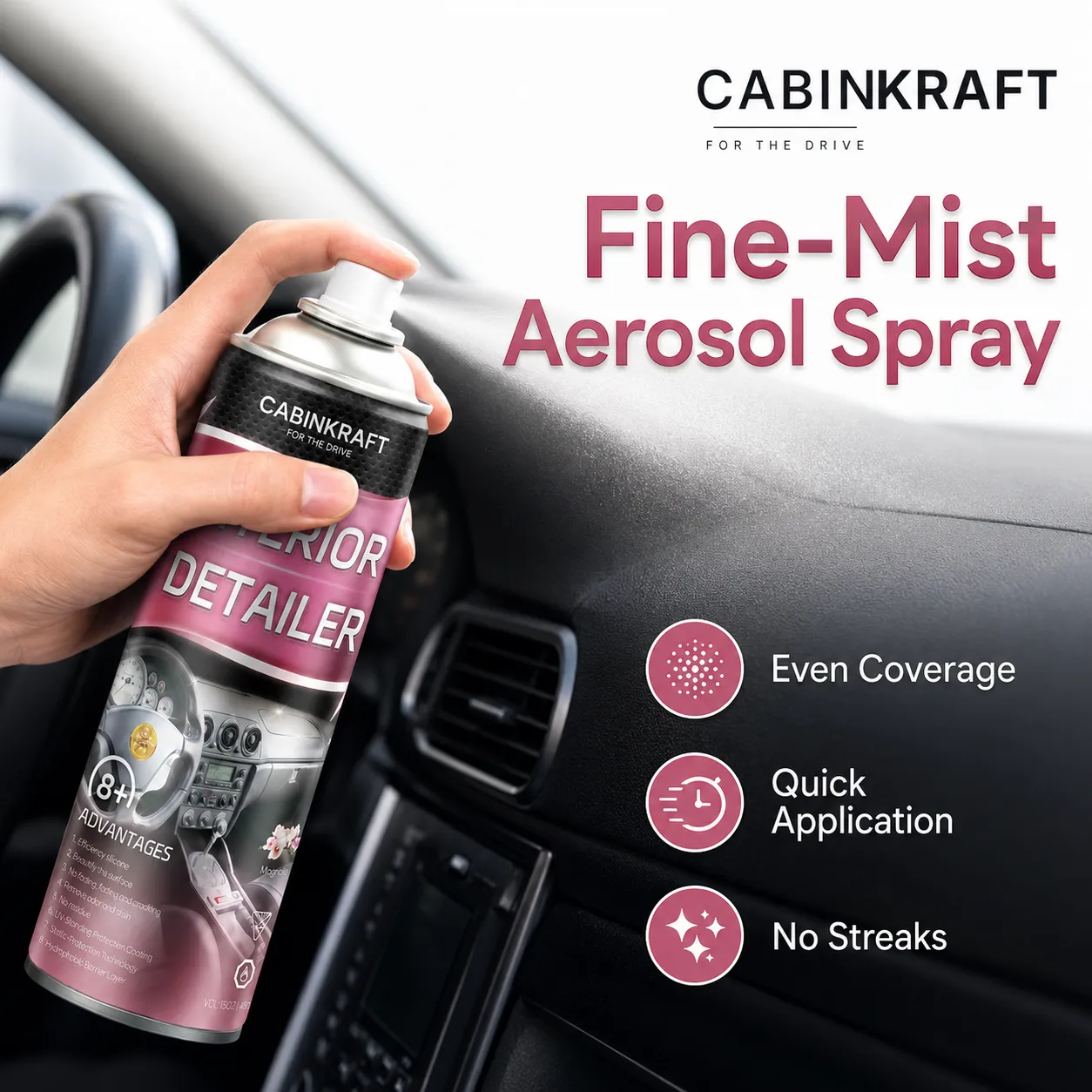 Interior Cleaner and Trim Dressing, 15 fl oz